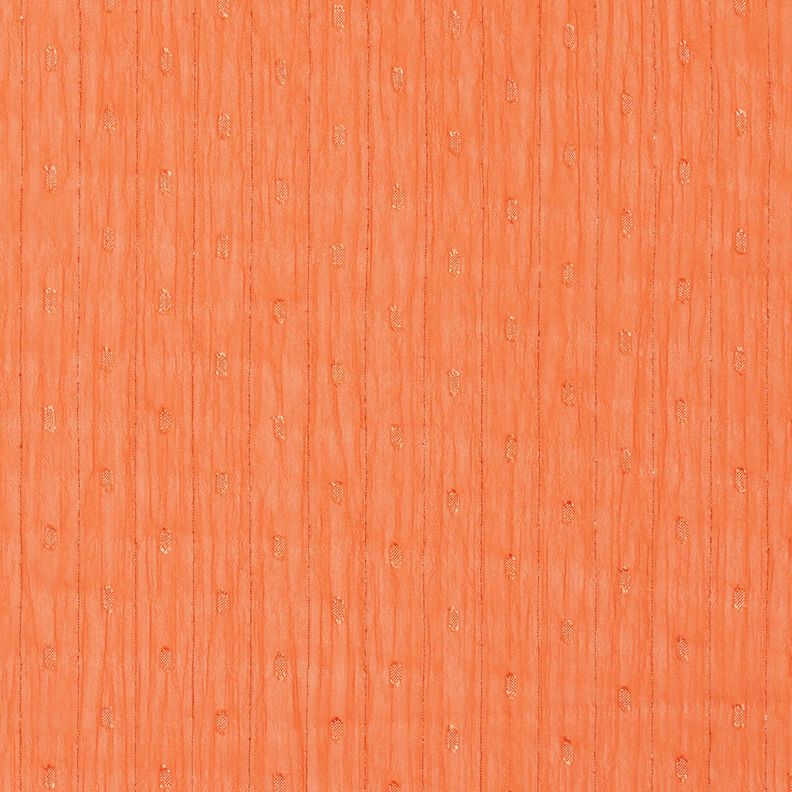 Mousseline Dobby métallisée à fines rayures – orange pêche/argent métallisé, image number 1