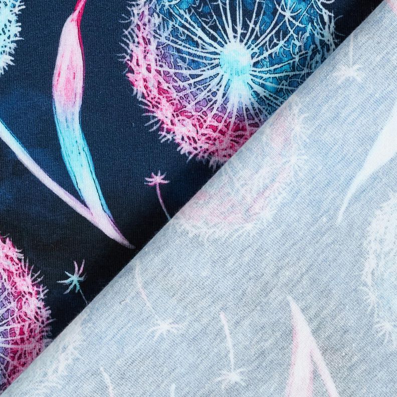 Jersey coton Pissenlits | Glitzerpüppi – bleu nuit/pourpre,  image number 4