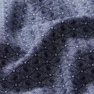 Tissu en coton Losanges abstraits – bleu marine, 