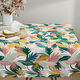 Tissu de décoration Sergé coton Esquisses de feuilles – rose/vert foncé,  thumbnail number 5