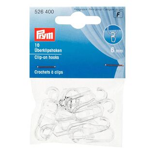 Crochets à clip [6 mm] 10 pcs – transparent | Prym, 