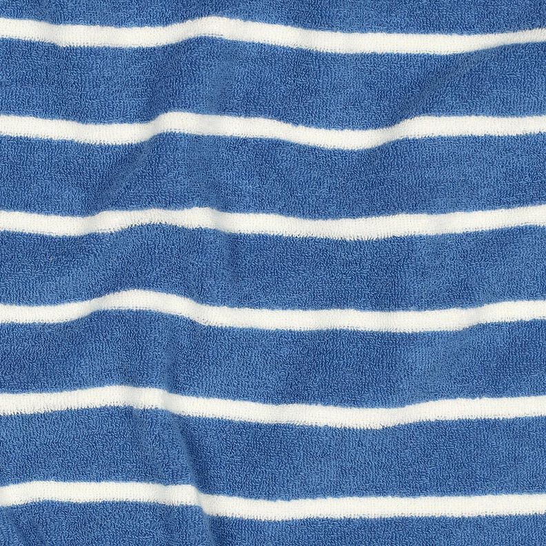Jersey éponge rayures – bleu brillant/ivoire,  image number 3