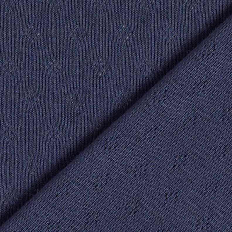 Jersey finement tricoté à motif ajouré – bleu marine,  image number 6