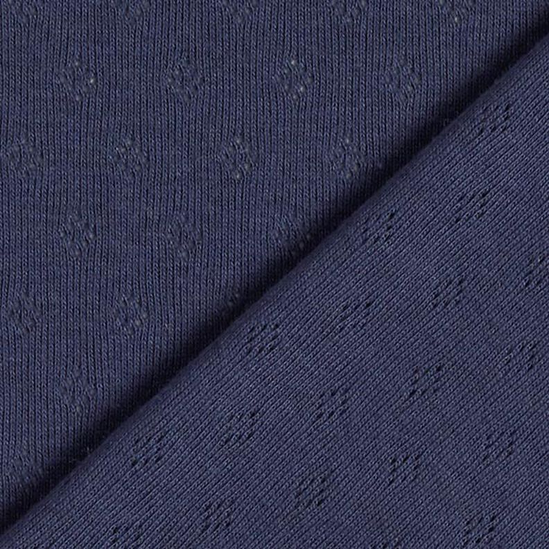 Jersey finement tricoté à motif ajouré – bleu marine,  image number 6