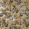 Panne de velours Fleurs anciennes – gris bleu/noir,  thumbnail number 1