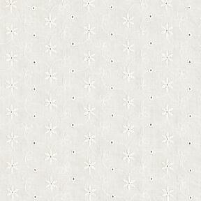 Batiste de coton Dentelle brodée Vrilles de fleurs – écru, 