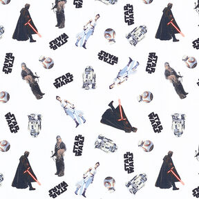Cretonne Tissu sous licence Personnages | Star Wars – blanc, 