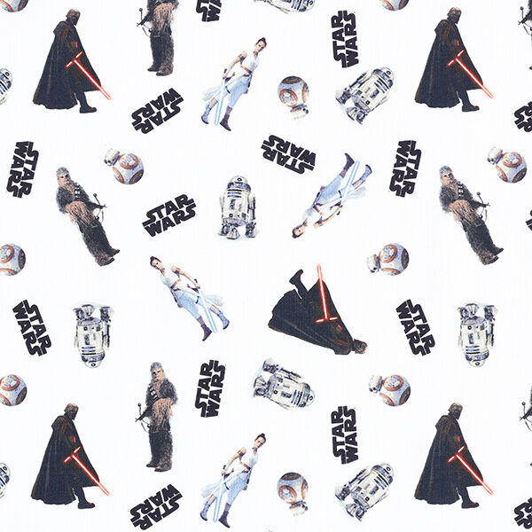 Cretonne Tissu sous licence Personnages | Star Wars – blanc,  image number 1