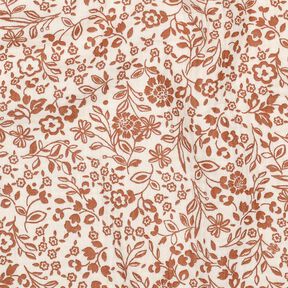 Tissu double gaze de coton Fleurs bicolores  | Poppy Fabrics – beige clair/caramel, 