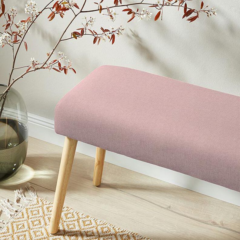 Tissu de décoration Semi-panama chambray recyclé – rosé,  image number 6