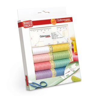 Kit de fil à coudre avec Réglette à ourlet | BONUS PACK! | Gütermann creativ, 