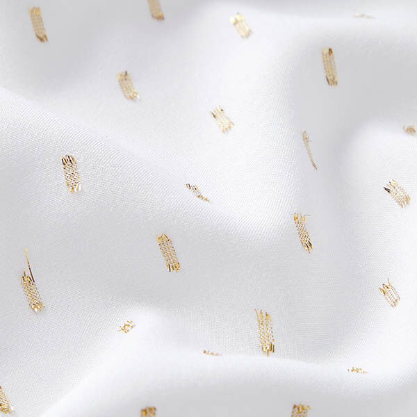 Tissu en viscose gouttes scintillantes – blanc,  image number 3