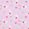 Popeline coton Cœurs Peppa Tissu sous licence | ABC Ltd – violet pastel,  thumbnail number 1