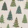 Tissu de décoration Semi-panama Sapins subtils – nature/vert,  thumbnail number 6