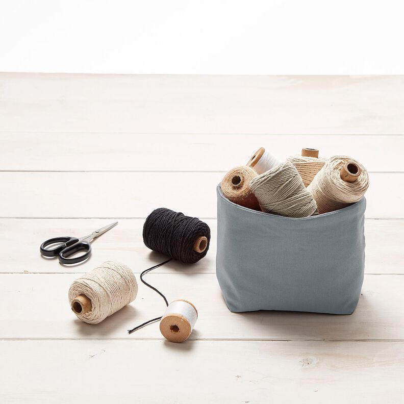 Tissu en coton Cretonne Uni – gris perle, image number 7