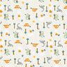 Tissu en coton Cretonne Dinosaures et palmiers – écru/menthe clair,  thumbnail number 1