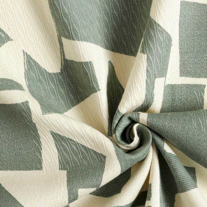 Tissu de décoration Jacquard Texture abstraite – roseau/écru,  image number 3