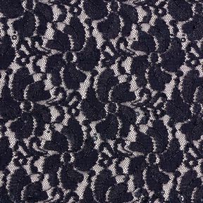 Dentelle avec fleurs pailletées – bleu nuit, 