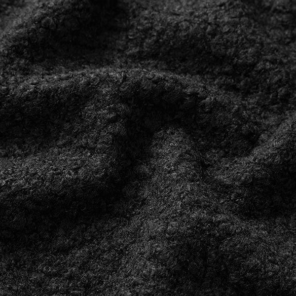 Maille bouclette ondulée – noir,  image number 2