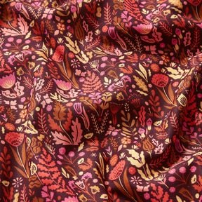 Tissu en coton Cretonne Fleurs sauvages – merlot/pourpre, 