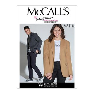 Veste Unisexe - Melissa Watson, McCalls 7818 | 34 - 44, 