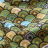 Tissu en coton Cretonne Éventails ronds – pétrole,  thumbnail number 2