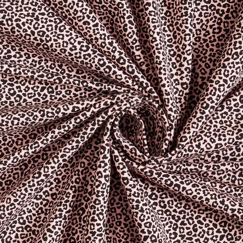 Jersey coton Mini imprimé léopard – rose clair/noir, image number 3
