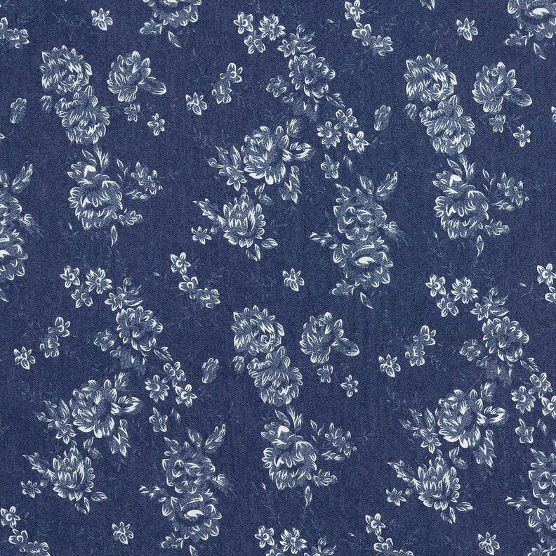Chambray kleine Rosen – bleu marine/écru,  image number 1