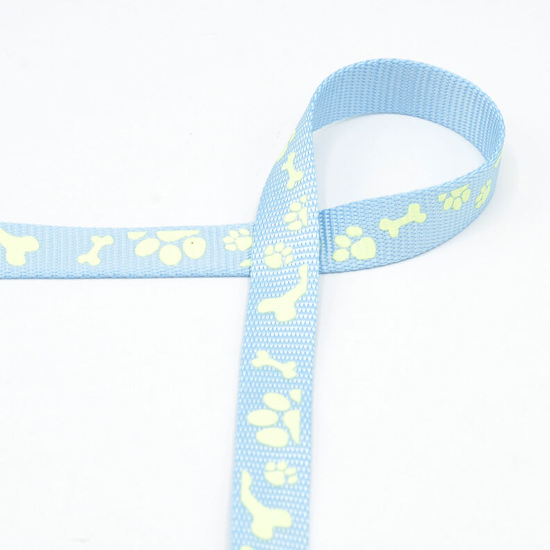 Ruban réfléchissant Laisse pour chien [20 mm] – bleu clair,  image number 2