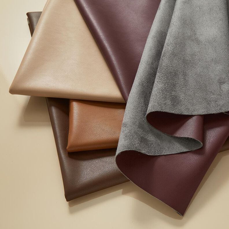 Similicuir avec revers en velours  – gris,  image number 5