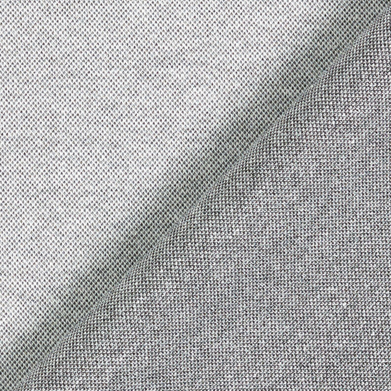 Piqué jersey chiné – gris brume,  image number 3