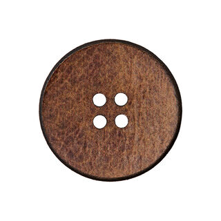 Bouton en cuir 4 trous Recycling – marron, 