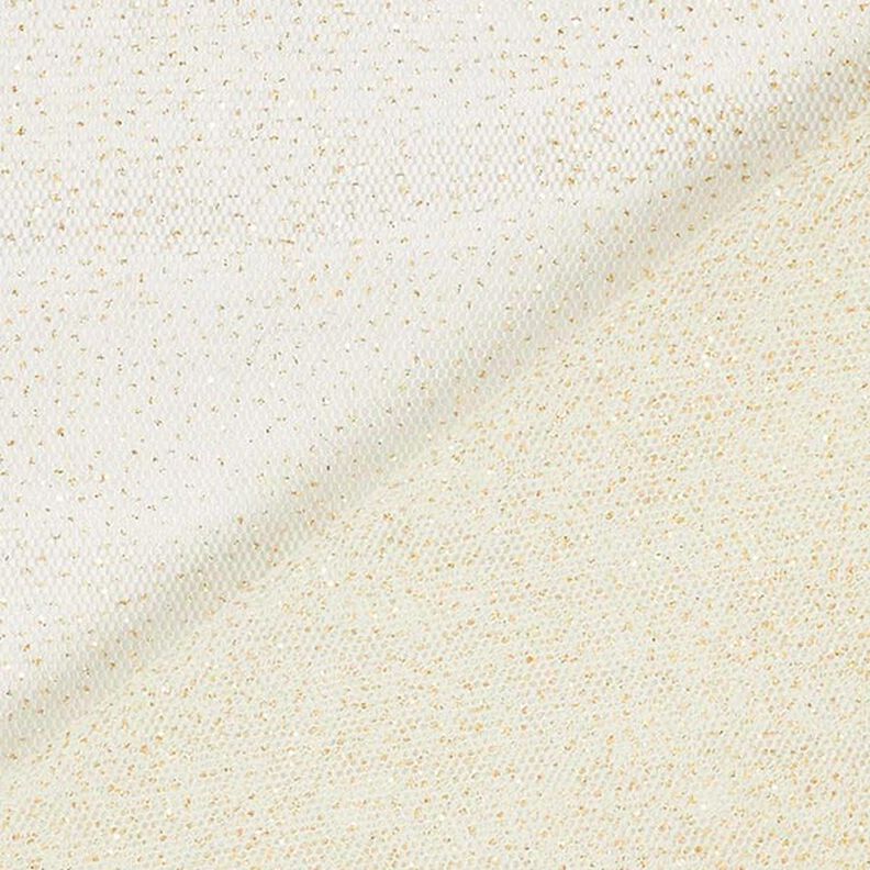 Tissu tulle scintillant – écru/or,  image number 5