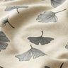 Tissu de décoration Semi-panama Feuilles de ginkgo – gris/nature,  thumbnail number 2