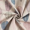 Tissu de décoration Semi-panama Feuilles rétro – vieux rose clair/nature,  thumbnail number 3
