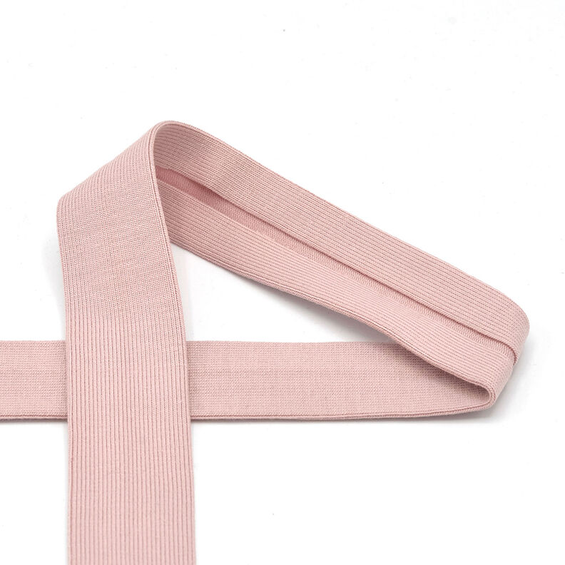 Biais Jersey coton [20 mm] – vieux rose clair,  image number 1