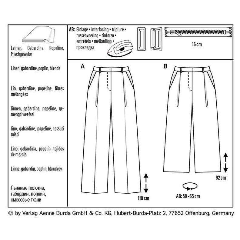 Pantalon | Culotte, Burda 6436 | 34 - 44,  image number 6