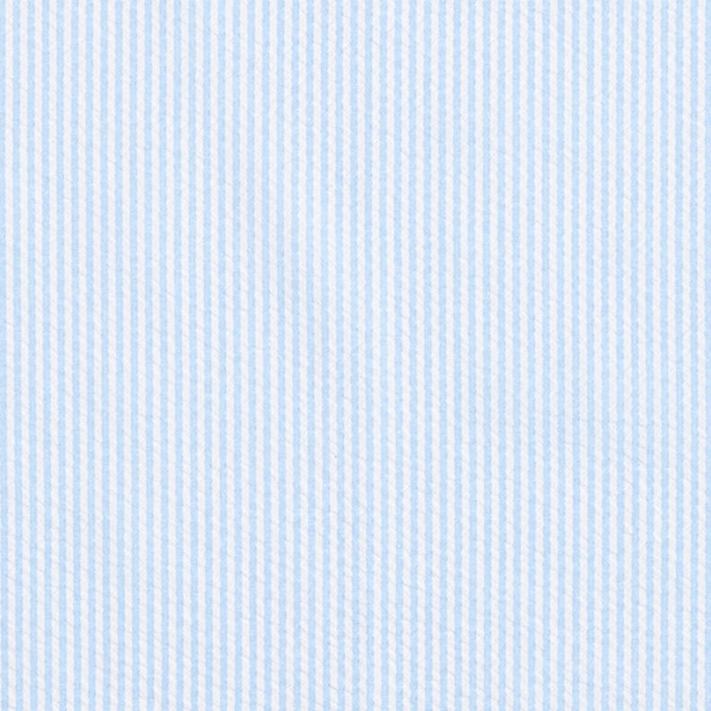 Seersucker Mélange coton à rayures – bleu clair/écru,  image number 1