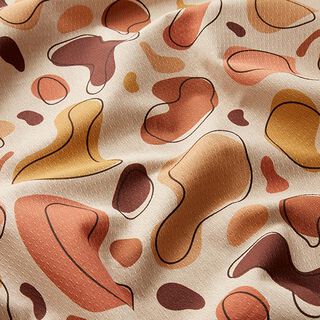 Tissu de décoration jacquard formes rétro recyclé – marron foncé/nature, 