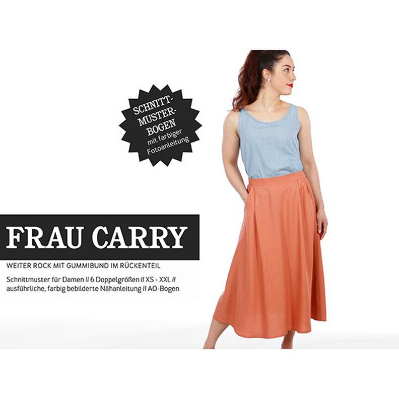 FRAU CARRY - Jupe large avec ceinture élastique dans le dos, Studio Schnittreif  | XS -  XXL,  image number 1