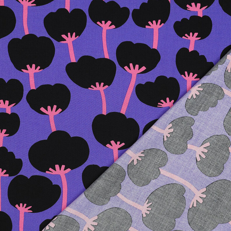 Tissu viscose LENZING™ ECOVERO™ Poppies | Nerida Hansen – lilas/noir,  image number 4