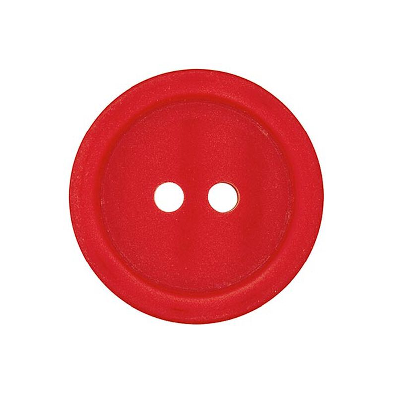 Bouton plastique 2 trous Basic - rouge,  image number 1