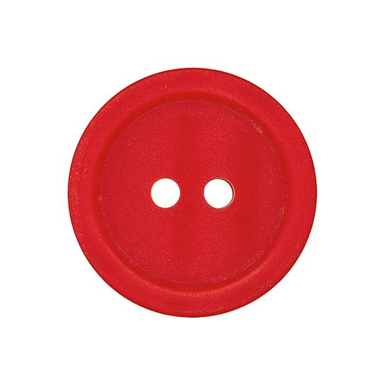 Bouton plastique 2 trous Basic - rouge,  image number 1