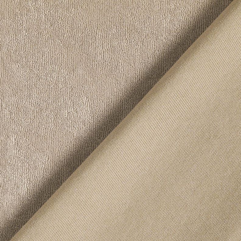 Tissu éponge Stretch Uni – beige clair,  image number 3