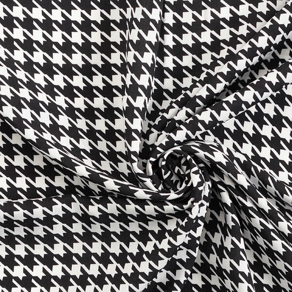 Tissu en viscose Pied-de-poule – noir/blanc,  image number 3
