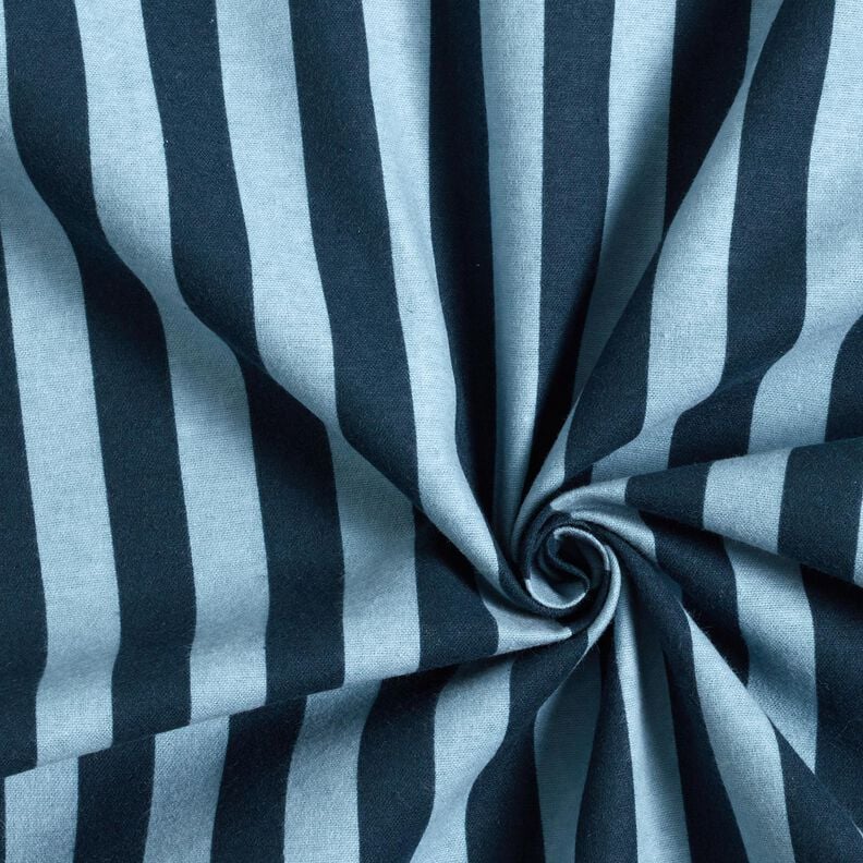 Jersey coton Larges rayures &ndash; indigo/bleu clair,  image number 3