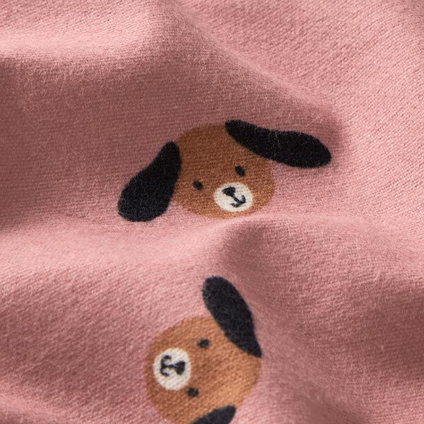 Flanelle coton Têtes de chiens | by Poppy – vieux rose,  image number 2