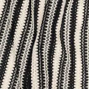 Tissu maille rayures | Poppy Fabrics – noir/écru, 