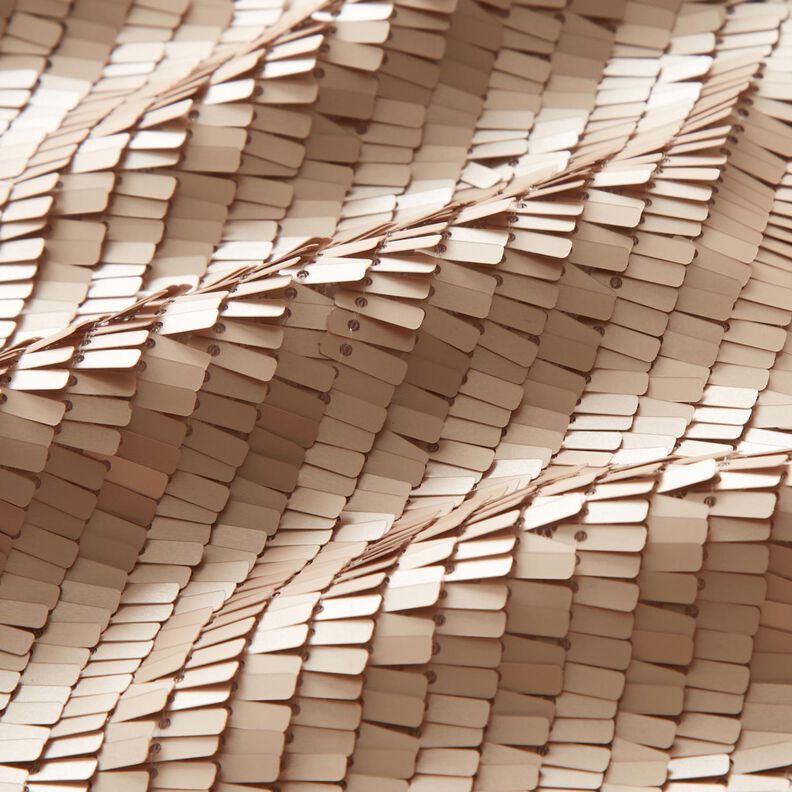 Tissu à paillettes Rectangles – vieux rose clair,  image number 2