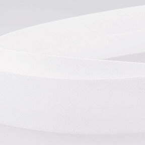 Biais Polycotton [20 mm] – blanc, 